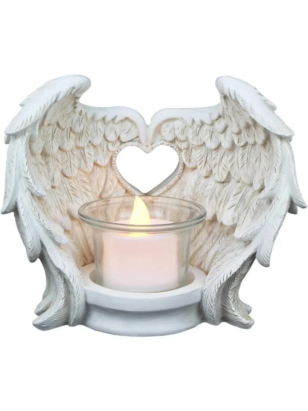 Angel Wings Tealight Candle Holders - Memorial Gifts & Home Decor with LED Tea